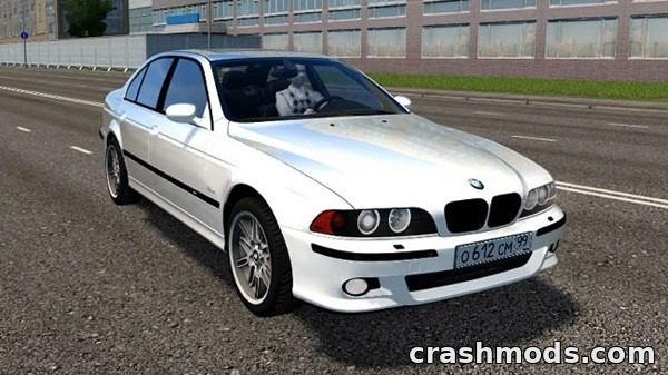 BMW M5 E39 White – Restyled Sports Sedan with Manual Gearbox City Car Driving mod screenshot