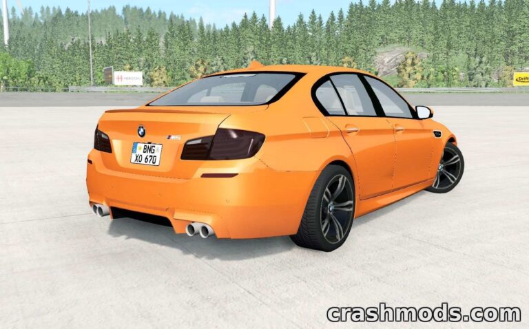 BMW M5 F10 2011 – Sedan with Police Versions BeamNG.drive mod screenshot