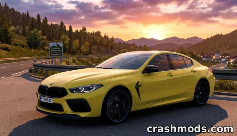 BMW M8 Competition G16 2022 – Luxury Performance Car Addon American Truck Simulator mod screenshot