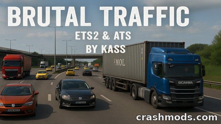 Brutal Traffic – Realistic Jams, Accidents and Smarter AI Euro Truck Simulator 2 mod screenshot