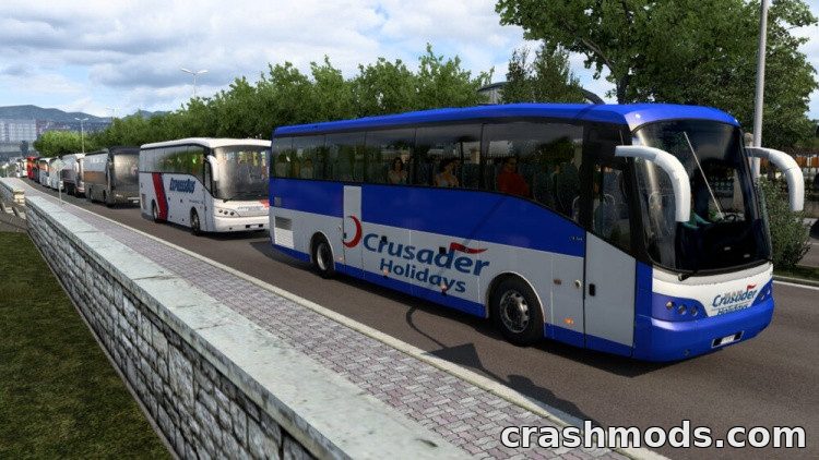 Bus Traffic Pack – AI Buses with Real Company Skins Euro Truck Simulator 2 mod screenshot