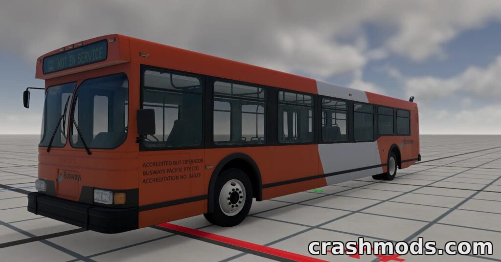 Busways Pacific Skin for Wentward DT40L – Australian Bus Livery BeamNG.drive mod screenshot
