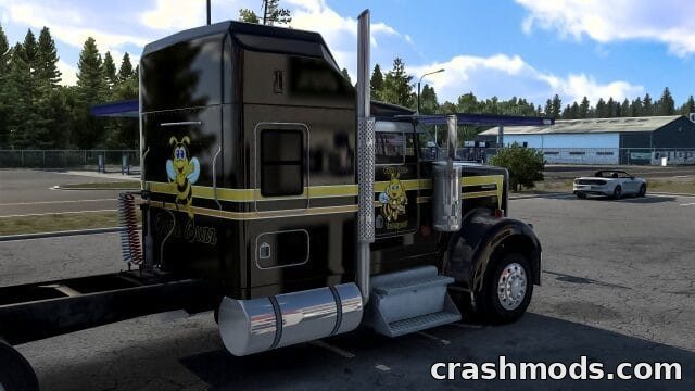 Busy Bee Transport Livery for Outlaw’s W900 American Truck Simulator mod screenshot