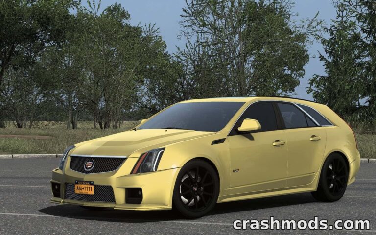 Cadillac CTS-V Sport Wagon – Detailed Car Add-on American Truck Simulator mod screenshot