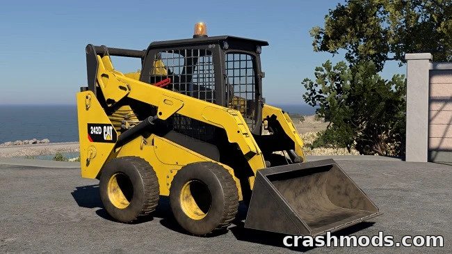 Cat 242D Skid Steer – Loader with Forks, Pallets and Flatbeds BeamNG.drive mod screenshot