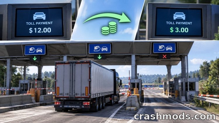 Cheaper Tolls – Pay a Quarter of the Usual Toll Price Euro Truck Simulator 2 mod screenshot