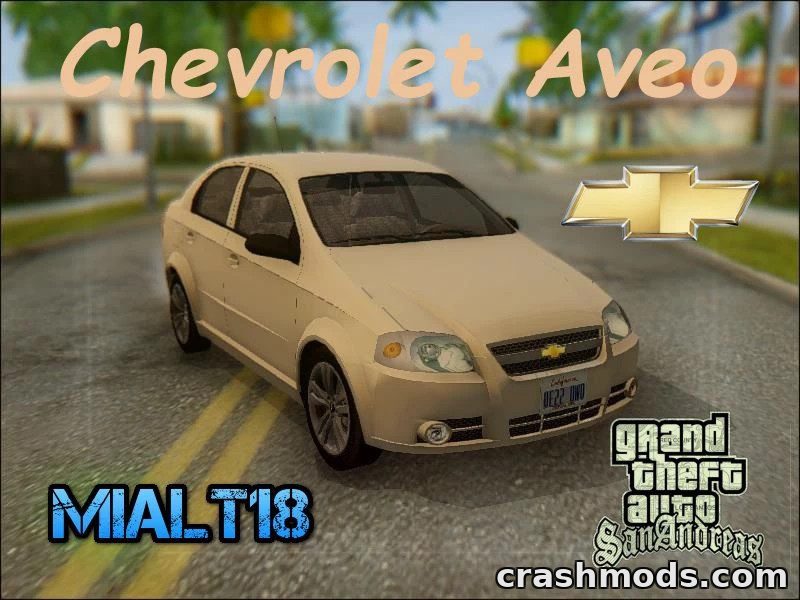 Chevrolet Aveo – Compact Car With Working Lights and Damage – screenshot 2