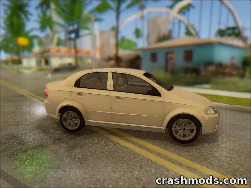 Chevrolet Aveo – Compact Car With Working Lights and Damage – screenshot 3