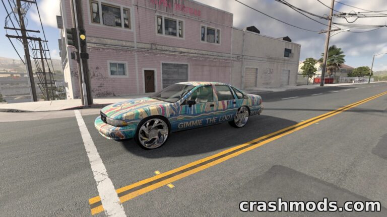Chevrolet Caprice 1991–1995 – 20 Skins and Lowrider Wheels BeamNG.drive mod screenshot