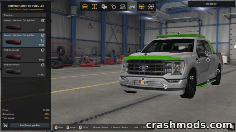 Chrome and Paint Parts F-150 – Customizable Truck Upgrades American Truck Simulator mod screenshot