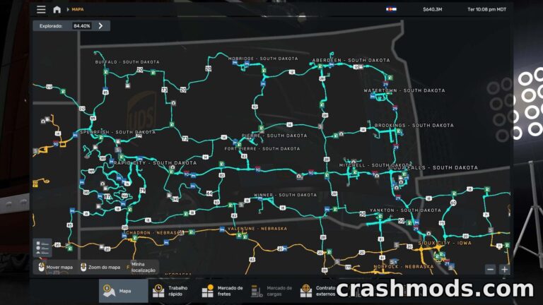 City & State Name Labels – Map Identification Tool American Truck Simulator mod screenshot