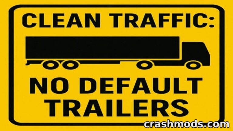 Clean Traffic – No Default SCS Trailers for Realistic Roads American Truck Simulator mod screenshot