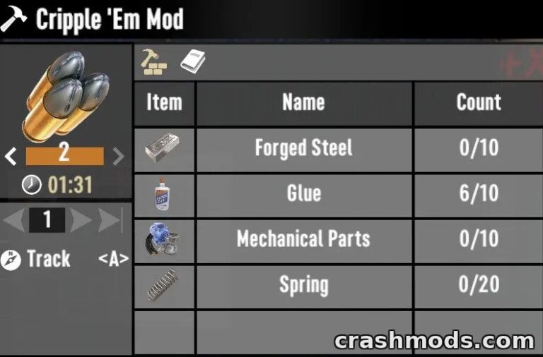 Craftable Quality Item – Tiered Crafting System 7 Days to Die mod screenshot