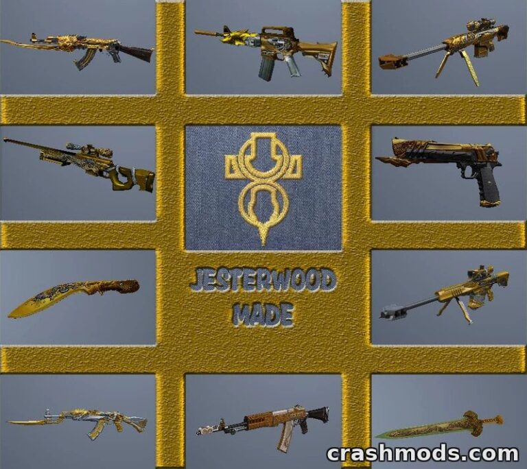 Showcase of the "Crossfire SuperVIP Weapon" mod for GTA San Andreas featuring a variety of enhanced weapons.