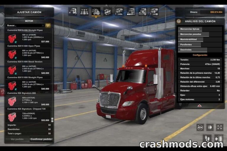 Cummins ISX Engine & Sound Pack – ATS Parts American Truck Simulator mod screenshot