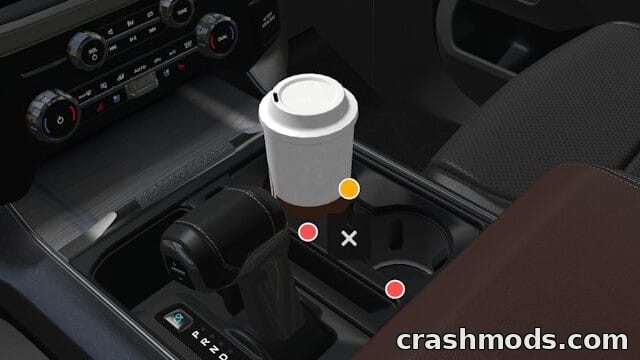 Cup Holder Slot – Road Trip Interior Accessory American Truck Simulator mod screenshot