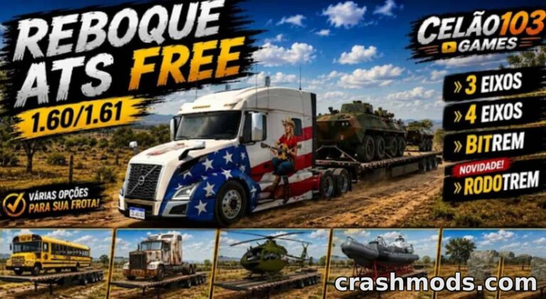 Custom Loads Trailer Pack – Multi-Axle & Road Train American Truck Simulator mod screenshot