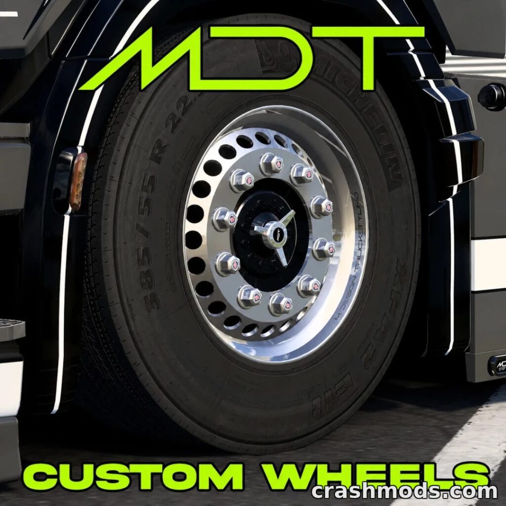 Custom Wheel Pack – Chromed and Customizable Rims for Trucks Euro Truck Simulator 2 mod screenshot