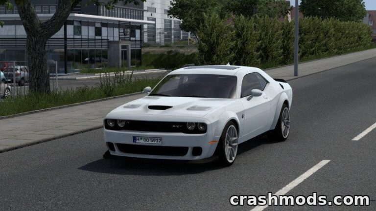Dodge Challenger SRT Hellcat Widebody 2018 – Drivable Muscle Car Euro Truck Simulator 2 mod screenshot