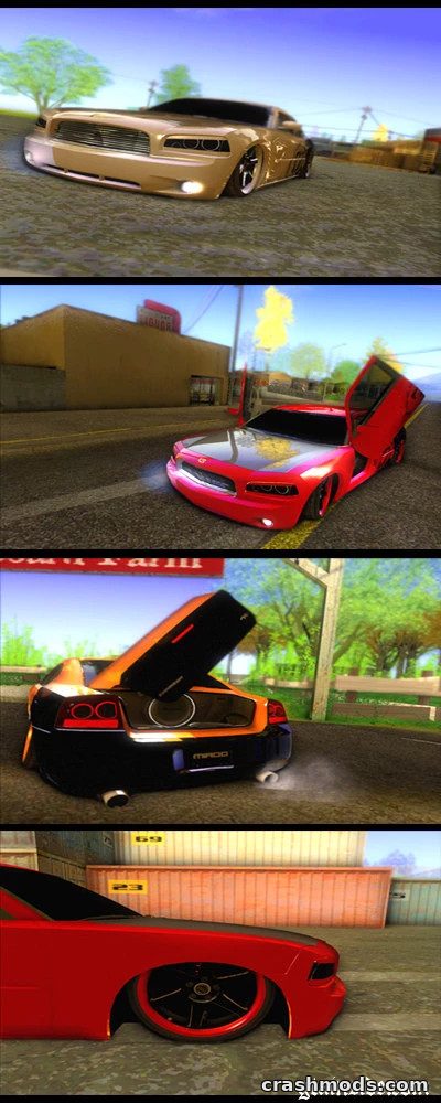 Dodge Charger SRT8 Tuning – Modified American Muscle Sedan GTA San Andreas mod screenshot