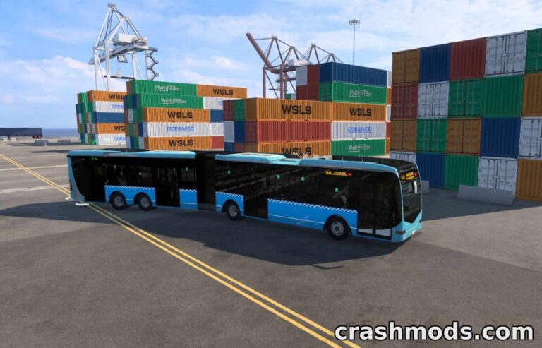Drivable Metrobus – Articulated City Bus American Truck Simulator mod screenshot