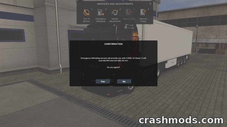 Emergency Recharge 2000 Liters – Full Fuel Tank from One Call Euro Truck Simulator 2 mod screenshot