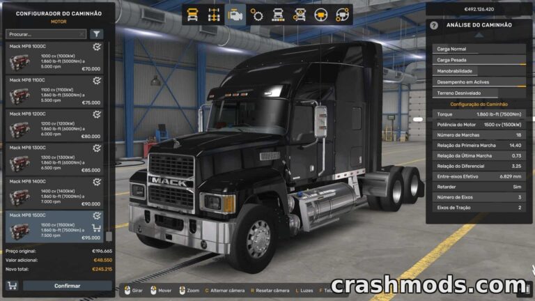 Engine Pack – Extra Horsepower for Kenworth & Mack American Truck Simulator mod screenshot