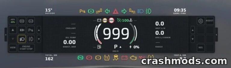 Enhanced Dashboard – Realistic HUD App BeamNG.drive mod screenshot