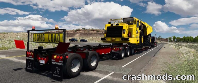 Etnyre Black Hawk Lowboy – Customizable Heavy Trailer American Truck Simulator mod screenshot