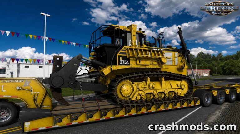 Etnyre Blackhawk Lowboy – Heavy-Duty Trailer American Truck Simulator mod screenshot