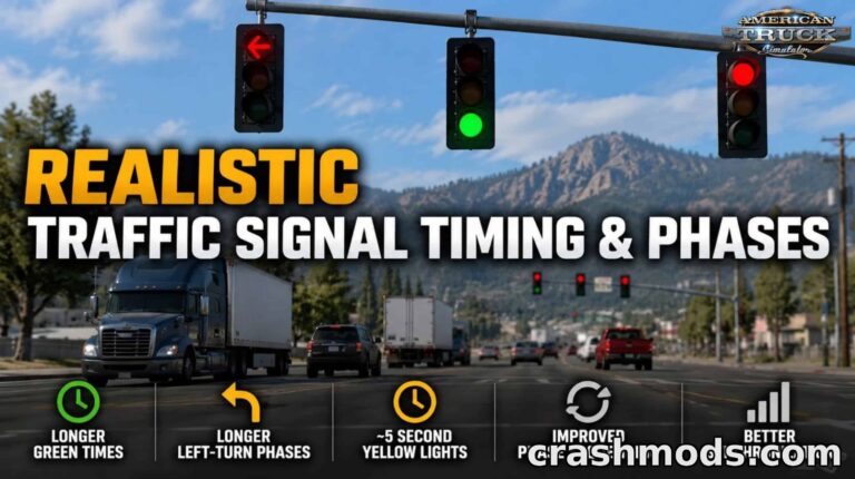 Extended Traffic Signal Timing & Phases – Realistic Intersections American Truck Simulator mod screenshot