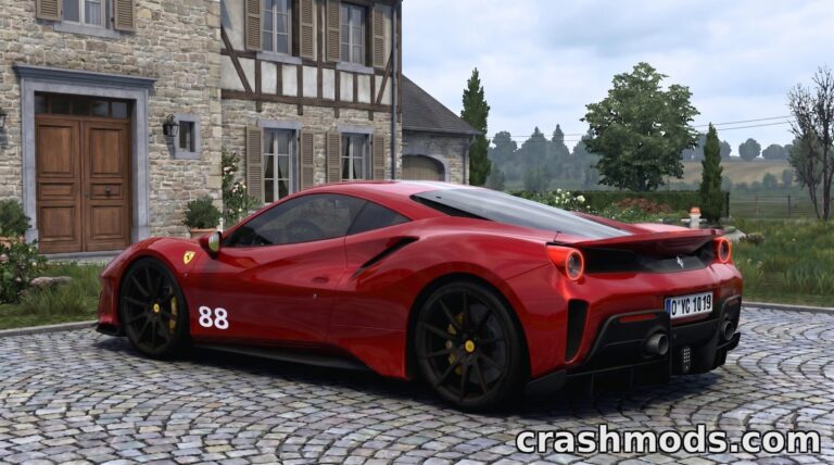 Ferrari 488 2023 – High Detail Sports Car Experience American Truck Simulator mod screenshot
