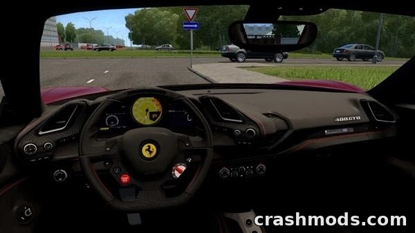Ferrari 488 GTB – Supercar with 10 Extras and Right-Hand Drive City Car Driving mod screenshot