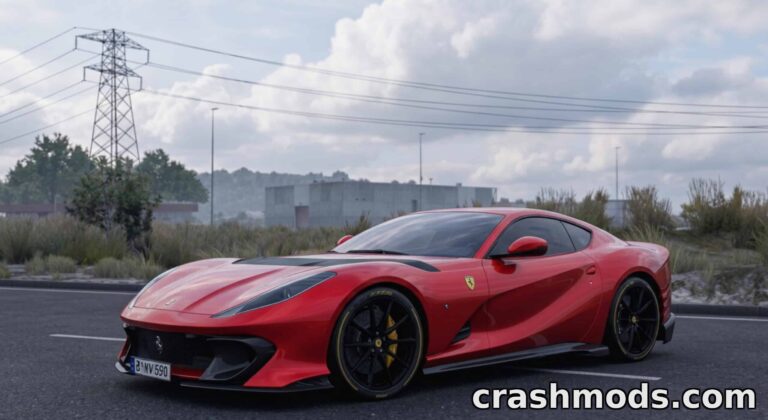 Ferrari 812 Competizione – Detailed Car Addon American Truck Simulator mod screenshot