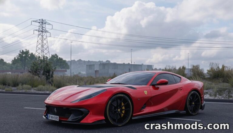 Ferrari 812 Competizione 2022 – High-Quality Sports Car for ATS American Truck Simulator mod screenshot