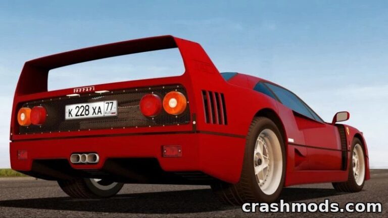 Ferrari F40 1987 – 478 hp Supercar with 5-Speed Manual City Car Driving mod screenshot