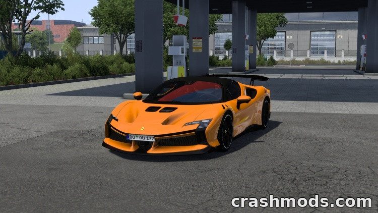 Ferrari SF90xx Stradale 2024 – Supercar with Digital Dashboard Euro Truck Simulator 2 mod screenshot
