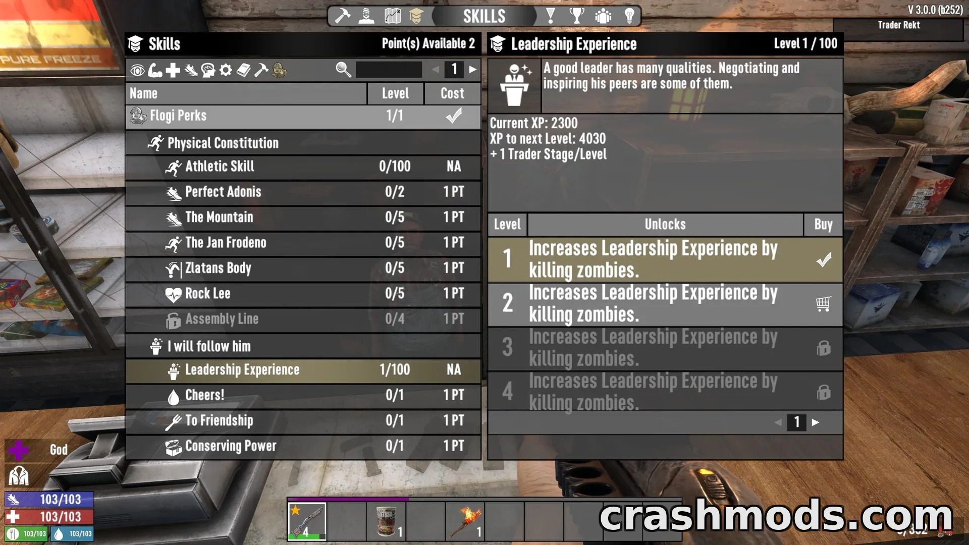 Flogi’s Perks – 50 New Skills & Progression System – screenshot 1