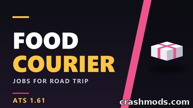 Food Courier Jobs – Delivery Cargo Add-on American Truck Simulator mod screenshot