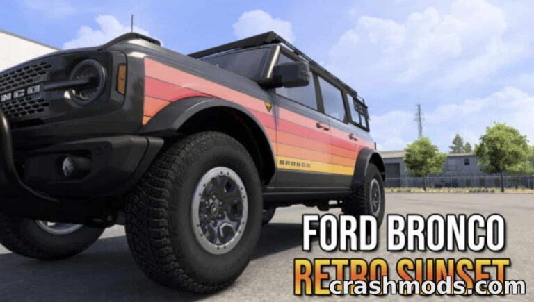 Ford Bronco 2024 – Retro Sunset Livery American Truck Simulator mod screenshot