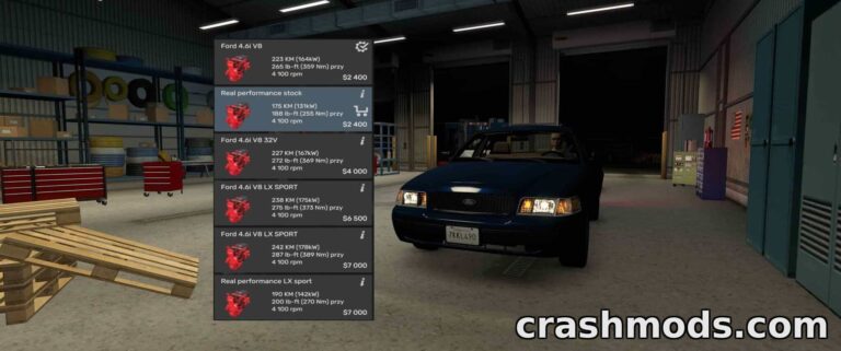 Ford Crown Victoria – Real Performance & Engines American Truck Simulator mod screenshot
