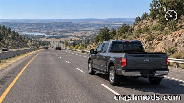 Ford F150 Cruise Speed Hold – Downhill Speed Control American Truck Simulator mod screenshot