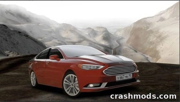 Ford Fusion 2017 – Sedan with Rear Camera and Trailer Support City Car Driving mod screenshot
