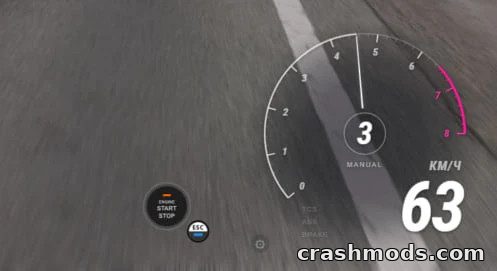 Forza Horizon-Style Speedometer – Animated Customizable HUD BeamNG.drive mod screenshot