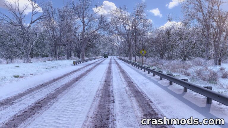 Frosty Winter – Snow & Weather Overhaul American Truck Simulator mod screenshot