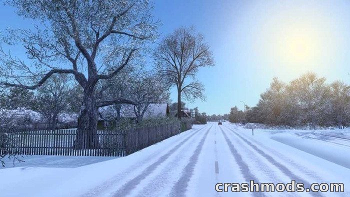 Frosty Winter Weather – Snow and High Resolution Graphics Euro Truck Simulator 2 mod screenshot