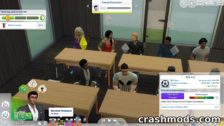 Get to College – University Career Script The Sims 4 mod screenshot