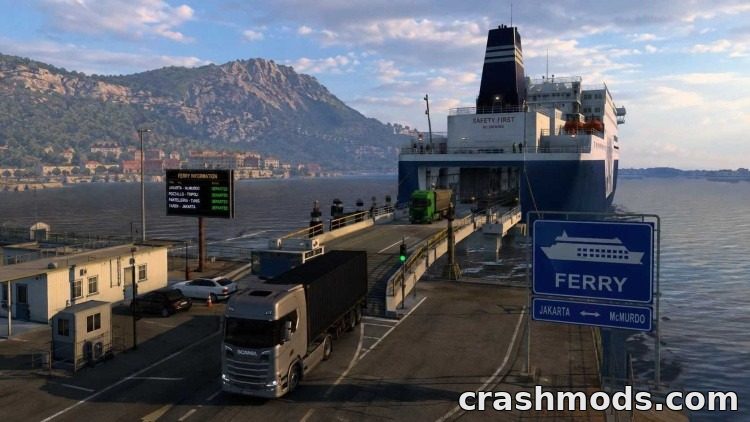 Global Map Combo Ferry Adjuster – Fewer Long-Distance Ferries Euro Truck Simulator 2 mod screenshot