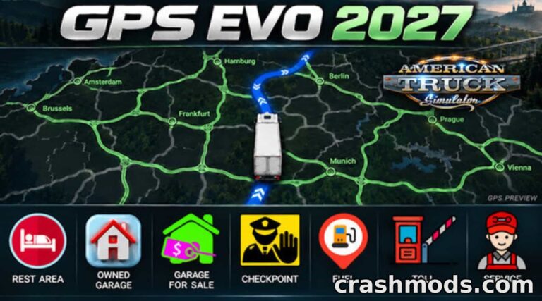 GPS Evo 2027 – Custom Navigation Icon Pack American Truck Simulator mod screenshot