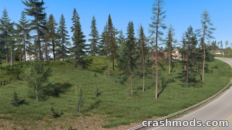 Grass Addons Low Saturation – Softer Grass and Tree Colours Euro Truck Simulator 2 mod screenshot